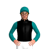 Black, Teal Shamrock, Sleeves And Cap