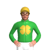 Green, Gold Four Leaf Clover, Diamond Sleeves And Gold Cap