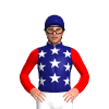 Midnight Blue, White Stars And Red Sleeves