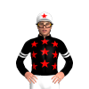 Black, Red Stars, White Double Armbands And Cap With Red Star
