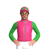 Pink, Green Seams And Sleeves, Striped Cap
