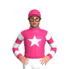 Pink, White Star, Hooped Sleeves