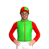 Lime Green, Red Seams And Sleeves, Lime Green Seams, Quartered Cap