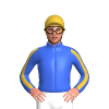 Royal Blue, Gold Diamond, Stripe Sleeves, Gold Cap