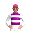 Pink, White And Purple Jagged Hoops, White Sleeves, Pink Cap