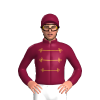 Claret With Gold Braid, Claret Sleeves And Cap With Gold Tassel