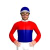 RED,NAVY HALVED,NAVY CAP,RED CIRCLE,WHITE PEAK,COLLAR