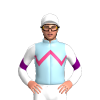 LIGHT BLUE, PINK ZIGZAG CHEVRON, WHITE SLEEVES, PURPLE CHEVRON, WHITE CAP, PURPLE ZIGZAG CHEVRON