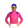 PINK , NAVY EPAULETTES, CAP , PINK STAR , WHITE PEAK