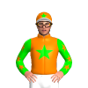 ORANGE, LIME STAR, SLEEVES, ORANGE STARS, CAP, LIME STAR, WHITE PEAK