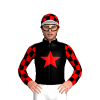 BLACK, RED STAR, CHECKS SLEEVES, CHECKS CAP, WHITE PEAK