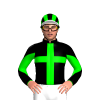 BLACK,LIME CROSS, DIABLO SLEEVES, STRIPES CAP,WHITE PEAK