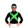 BLACK,GREEN CROSSED SASHES,WHITE PEAK