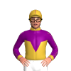 Gold, Purple Vee Yoke, Purple And Gold Seams Sleeves, Gold Collar, Cuffs And Cap, Purple Seams
