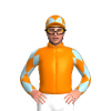 Orange, Light Blue Five Diamonds, Diamonds Sleeves And Cap