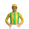 Gold And Green Stripes, Gold Cap