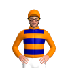 Orange, Dark Blue Hoops, Orange Cap