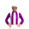 Purple And White Stripes, White Cap