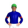 DARK BLUE, FIREBRICK SIX SPOTS, ARMBANDS, Green cap