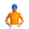 ORANGE, WHITE FIVE STARS, ORANGE SLEEVES, WHITE STARS, Blue cap