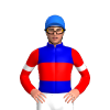 MEDIUM BLUE, RED BAND, WHITE HEARTS BAND,RED SLEEVES, WHITE ARMBANDS, Blue cap