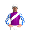 PURPLE, WHITE SASH, WHITE SLEEVES, BLUE CHECKS, White cap