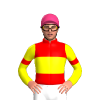 RED, YELLOW BAND, SLEEVES, RED ARMBANDS, Pink cap
