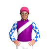 PURPLE, WHITE SASH, WHITE SLEEVES, BLUE CHECKS, Pink cap