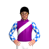 PURPLE, WHITE SASH, WHITE SLEEVES, BLUE CHECKS, Black cap
