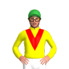 YELLOW, RED VEE, Green cap