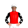 RED, BLACK SLEEVES, WHITE STARS, White cap
