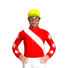 RED, WHITE RIGHT SASH, RED SLEEVES, WHITE STARS, Yellow cap