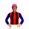 RED,BLACK STRIPES,NAVY BLUE SLEEVES, Pink cap