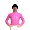 HOT PINK, Black cap