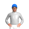 SILVER, Blue cap