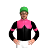 PINK , BLACK HALVES, BLACK DIAMOND BAND , BLACK SLEEVES , PINK ARMBANDS, Green cap