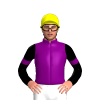 PURPLE, BLACK SLEEVES, PURPLE ARMBAND, Yellow cap