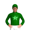 Dark Green, Green Star With White BF, White And Dark Green Sleeves And Star Cap, White Pom Pom