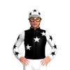 Black, White Stars Sash, White And Black Stars Sleeves And Cap