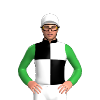 Teal, Black Seams, White Cap