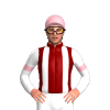 MAROON, WHITE BRACES, WHITE SLEEVES, LIGHT PINK ARMBANDS, LIGHT PINK CAP
