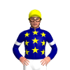 NAVY, YELLOW STARS, WHITE ARMBANDS, YELLOW CAP