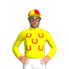 YELLOW, RED HORSESHOEs, QUARTERS CAP