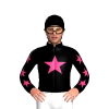 BLACK, PINK STAR, BLACK SLEEVES, PINK STARS
