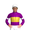 PURPLE, GOLD BAND, WHITE ARM BANDS , CAP