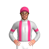 SILVER, PINK BRACES, ARMBANDS,CAP