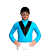 DEEP SKY BLUE, BLACK VEE,BLACK CAP