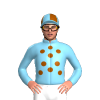 SKY BLUE, BROWN SPOTS, SKY BLUE & BROWN QUARTERED CAP