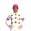 WHITE, BROWN STARS,PINK ARMBANDS,CAP