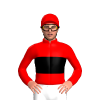 RED, BLACK BAND, RED CAP